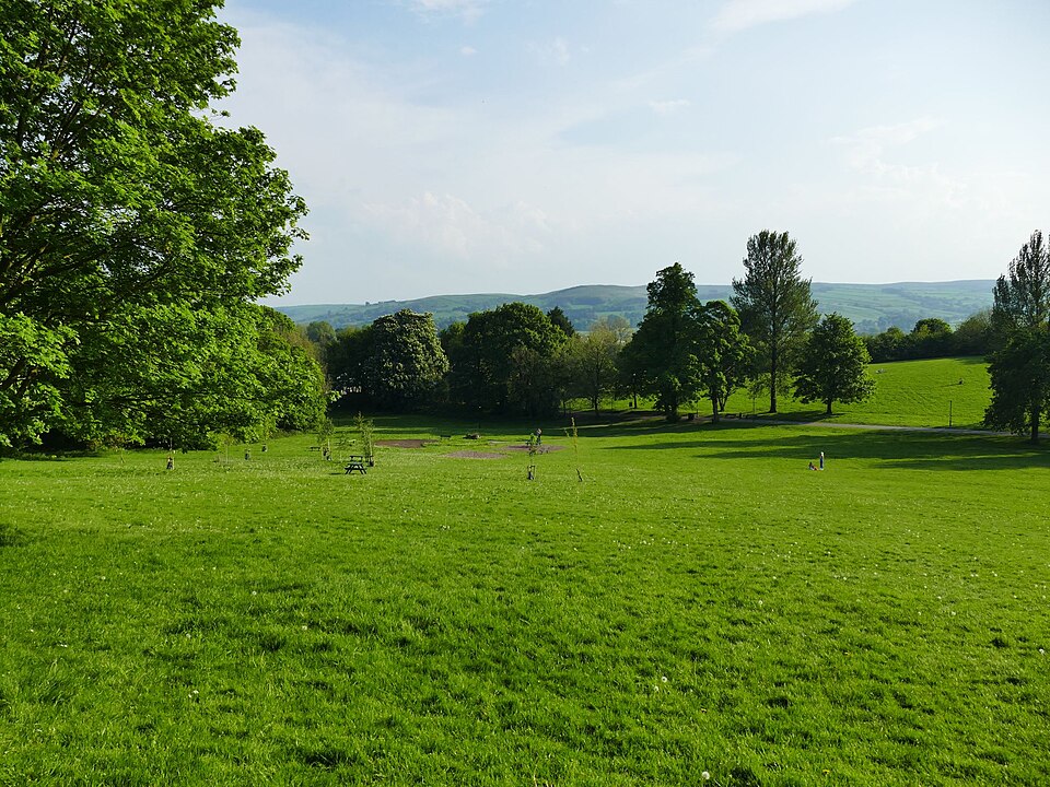 Green open space at Aireville Park, Skipton
